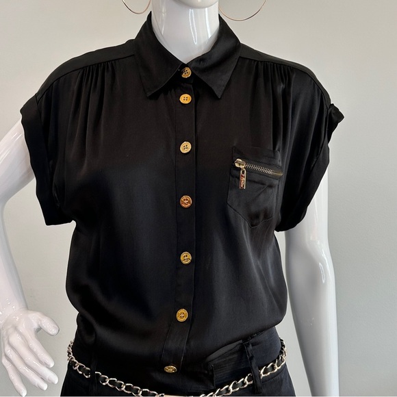 Marciano Black Stretch Silk Romper - Picture 12 of 13